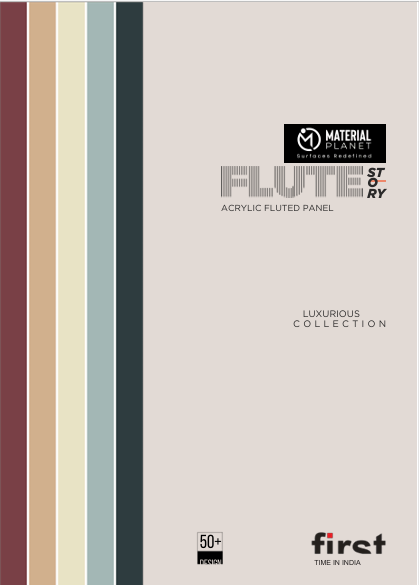 Acrylic Fluted Panel 2mm-3mm Size-8feet by 4feet Material Planet